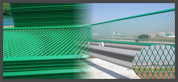 Highway Security Fencing Panels, Diamond Hole, Green PVC Coated